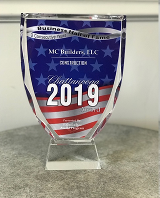 Chattanooga Top Construction Co Award 2019
