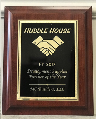 Huddle House Development Supplier Of The Year 2017